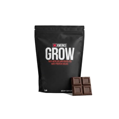 Xwerks Grow Whey Protein Powder, 25g Pure Isolate, Chocolate, 30 Servings
