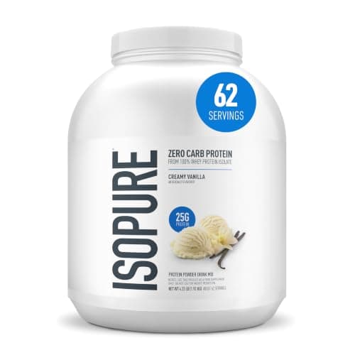 Isopure Zero Carb Whey Isolate Protein Powder, Creamy Vanilla 4.5 LB