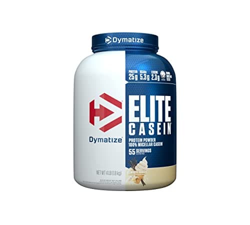 Dymatize Elite Casein 25g Protein Powder, Smooth Vanilla, 55 Servings