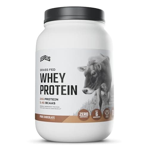 Levels Whey Protein Powder, No Artificial Ingredients, Pure Chocolate, 2LB