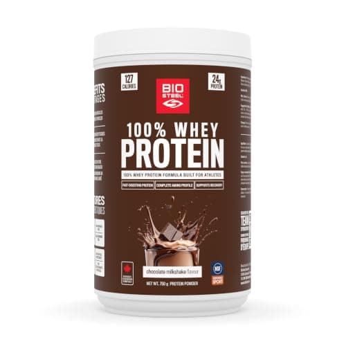 BioSteel Sports Chocolate 100% Whey Protein Powder, rBGH Hormone Free and Non-GMO Post Workout Formula, 25 Servings