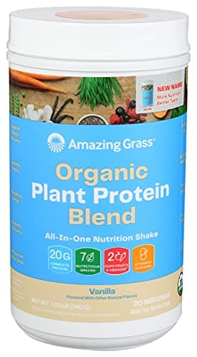 Amazing Grass Protein Superfood Powder, Organic, Pure Vanilla, 20 Servings