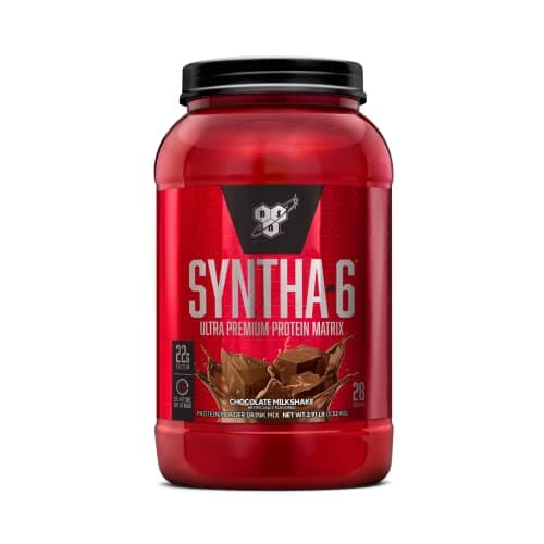 BSN SYNTHA-6 Whey Protein Powder, Micellar Casein, Milk Protein Isolate Powder, Chocolate Milkshake, 28 Servings (Package May Vary), 1.32 kg (Pack of 1)
