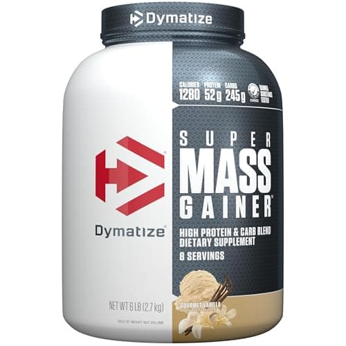 Dymatize Super Mass Gainer, 52g Protein Powder, Gourmet Vanilla, 6 lb