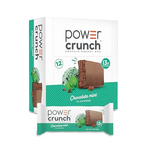 Power Crunch Chocolate Mint Protein Bars, 12 Ct, 1.4 oz Each
