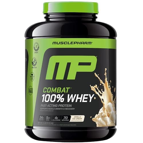 Muscle Pharm Combat 100% Whey Protein Powder | Vanilla - 5 lb