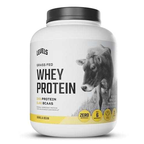 Levels Whey Protein Powder, No Artificial Ingredients, Vanilla Bean, 5LB