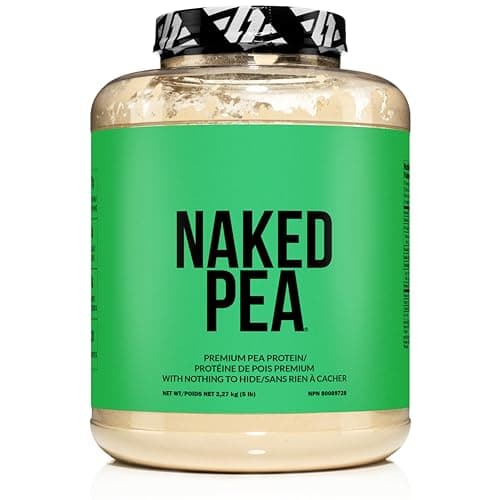 NAKED PEA - 100% Pea Protein Isolate from North American Farms - 5lb Bulk, Plant Based, Vegetarian & Vegan Protein. All 9 Essential Amino - Easy to Digest - Speeds Muscle Recovery - NSF Certified - Non-GMO - No Preservatives - Gluten Free, Lactose Free, Soy Free - 76 Servings
