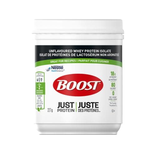 BOOST JUST Protein Unflavoured Whey Protein Isolate Powder, 227g, 1-Pack