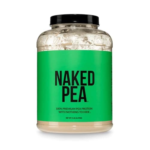 NAKED Pea - 5LB 100% Pea Protein Powder from North American Farms - Unflavored Vegan Pea Protein Isolate - NSF Certified, Plant Protein Powder, Easy to Digest - 76 Servings