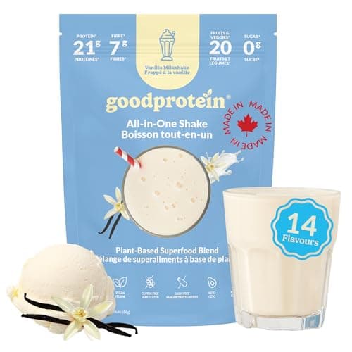 Good Protein All-in-One Shake Plant-Based Protein Powder, Vanilla Milkshake