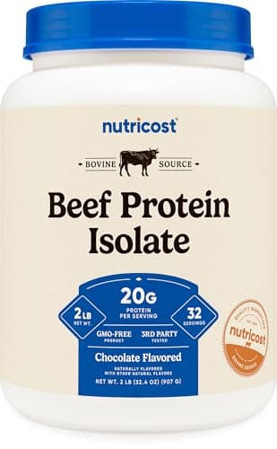 Nutricost Beef Protein Isolate Powder (Chocolate) 2LB, Gluten-Free