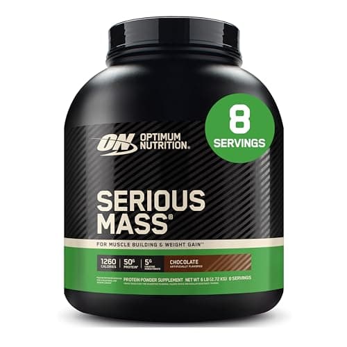 Optimum Nutrition Serious Mass Weight Gainer Protein Powder, Chocolate, 6LB