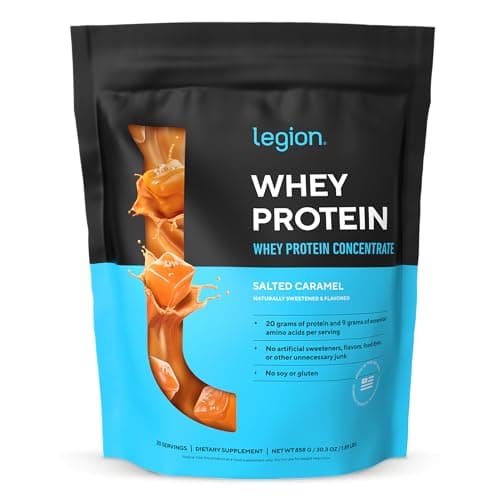 Legion Whey Concentrate Protein Powder, Salted Caramel, 30 Servings