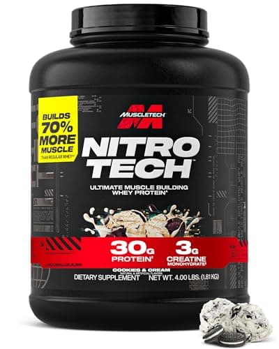 MuscleTech Whey Protein Powder (Cookies & Cream, 4LB) - 30g Protein