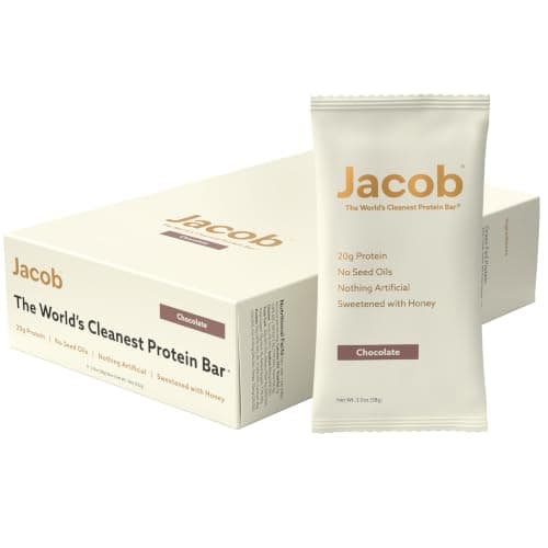 Jacob Bars, 20g Protein, Chocolate 9pk - Grass-Fed, Seed Oil Free