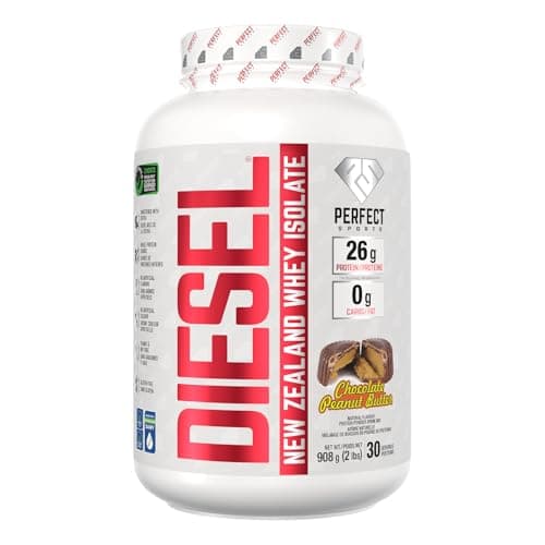 PERFECT Sports DIESEL Whey Protein Isolate - 2 lbs, Chocolate Peanut Butter