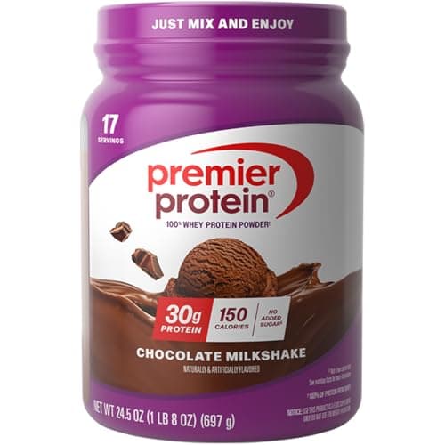 Premier Protein 30g High Protein Powder, 100% Whey, Chocolate, 17 Servings