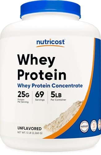 Nutricost Whey Protein Concentrate Powder (Unflavored) 5 LB