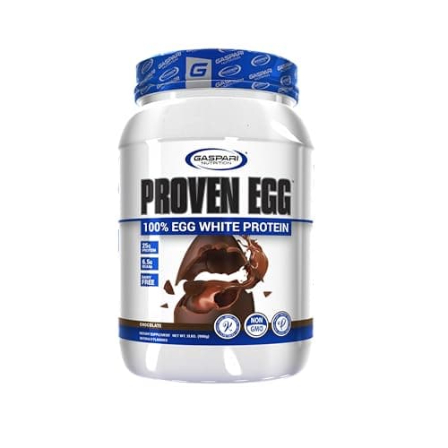 Gaspari Nutrition Proven Egg White Protein Powder, 25g Chocolate Protein Powder, 100% Egg White Protein, Keto Friendly, Dairy and Lactose Free, Soy Free (2 lbs, Chocolate)