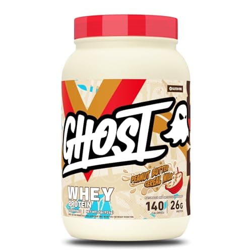 GHOST Whey Protein Powder, Peanut Butter Cereal Milk - 2LB, 26G of Protein