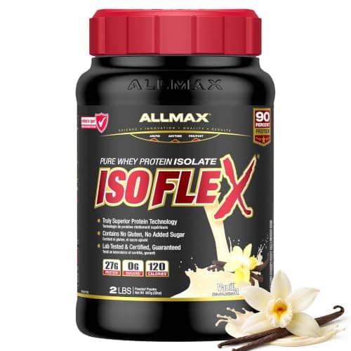 ALLMAX ISOFLEX Whey Protein Isolate, Vanilla, 2 lb