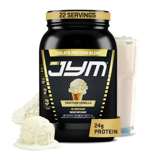 JYM Tahitian Vanilla Bean Whey & Casein Protein Powder, 1.7 lb, 22 Servings