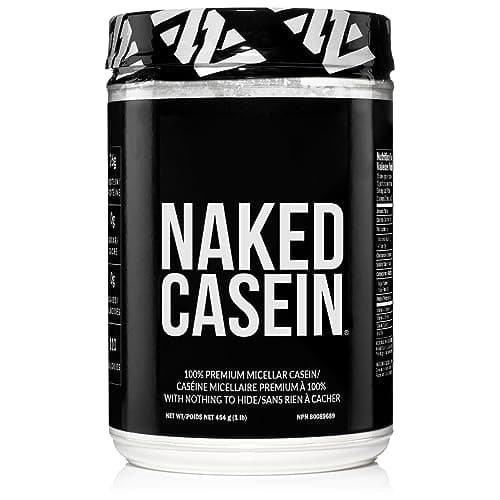 Naked Casein - 1LB 100% Micellar Casein Protein from US Farms - Bulk, NSF Certified,l GMO-Free, Gluten Free, Soy Free, Preservative Free - Stimulate Muscle Growth - Enhance Recovery - 15 Servings