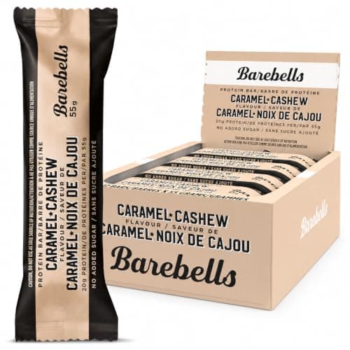 Barebells Protein Bars 55g, High Protein Bars with No Added Sugar, Multiple Flavors & Pack Sizes (12 Count (Pack of 1), Caramel Cashew)
