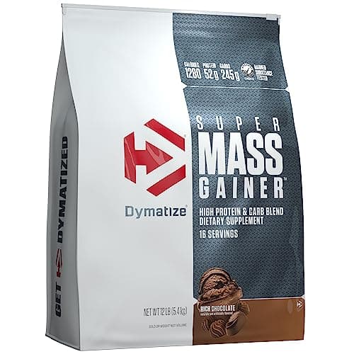 Dymatize Super Mass Gainer, 52g Protein Powder, Rich Chocolate, 12 lb