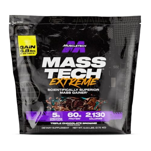MuscleTech High-Protein Mass Gainer - Triple Chocolate Brownie, 6LB