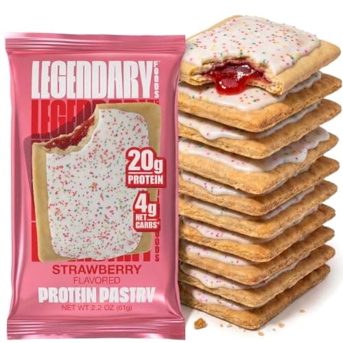 Legendary Foods 20g Protein Pastry Strawberry Low Carb Meal Replacement Bar