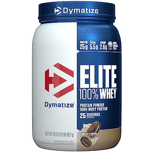 Dymatize Elite WHEY 25g Protein Powder, Cookies & Cream, 25 Servings