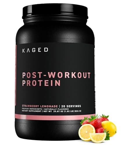 Kaged Post Workout Protein Powder | Strawberry Lemonade | 20 Servings