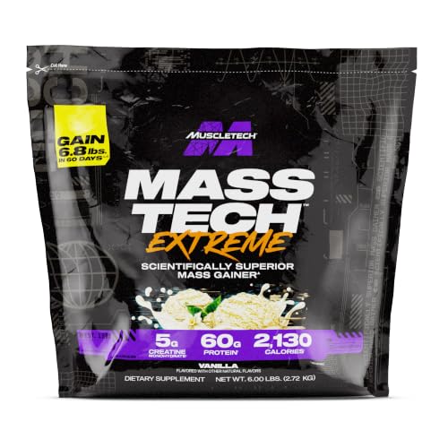 MuscleTech High-Protein Mass Gainer - Vanilla Milkshake, 6LB