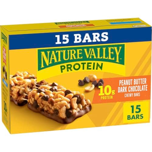 Nature Valley Peanut Butter Dark Chocolate Protein Granola Bar, 15 ct
