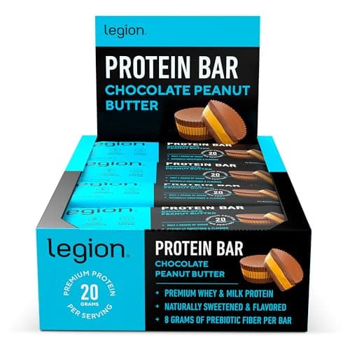 Legion Protein Bar Chocolate Peanut Butter -100% Grass Fed, Baked Bars